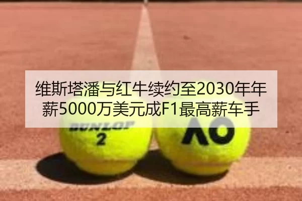 维斯塔潘与红牛续约至2030年年薪5000万美元成F1最高薪车手